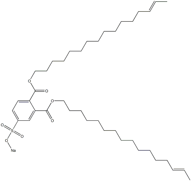 4-(Sodiosulfo)phthalic acid di(14-hexadecenyl) ester 구조식 이미지