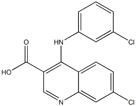 4-[[3-Chlorophenyl]amino]-7-chloroquinoline-3-carboxylic acid Structure