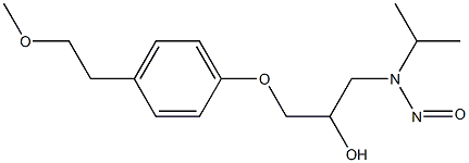 1-[4-(2-Methoxyethyl)phenoxy]-3-(isopropylnitrosoamino)-2-propanol 구조식 이미지