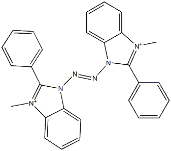 1,1'-Azobis(3-methyl-2-phenyl-1H-benzimidazol-3-ium) Structure
