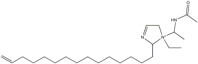 1-[1-(Acetylamino)ethyl]-1-ethyl-2-(14-pentadecenyl)-3-imidazoline-1-ium 구조식 이미지