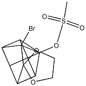 1-Bromo-4-mesyloxy-pentacyclo[4.3.0.02,5.03,8.04,7]nonan-9-one ethylene acetal 구조식 이미지