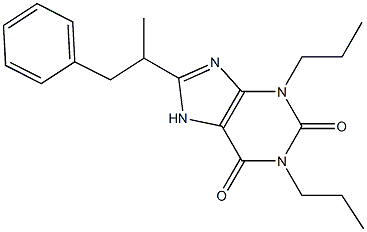 1,3-Dipropyl-8-(1-methyl-2-phenylethyl)xanthine Structure