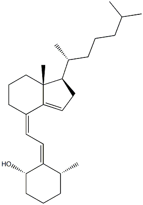 (4S,5E,7Z,10R)-9,10-Secocholesta-5,7,14-trien-4-ol Structure