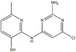 2-[(2-Amino-4-chloro-6-pyrimidinyl)amino]-6-methyl-3-pyridinethiol 구조식 이미지