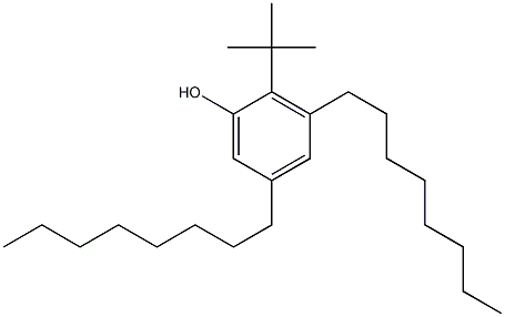 2-tert-Butyl-3,5-dioctylphenol Structure