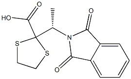 (+)-2-[(S)-1-Phthalimidylethyl]-1,3-dithiolane-2-carboxylic acid 구조식 이미지