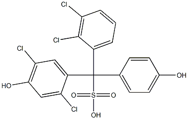 (2,3-Dichlorophenyl)(2,5-dichloro-4-hydroxyphenyl)(4-hydroxyphenyl)methanesulfonic acid Structure