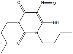 6-Amino-5-nitroso-1,3-dibutylpyrimidine-2,4(1H,3H)-dione Structure