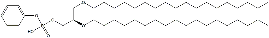 (+)-Phosphoric acid hydrogen phenyl(R)-2,3-bis(octadecyloxy)propyl ester 구조식 이미지