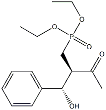 [(2R,3S)-2-Acetyl-3-hydroxy-3-phenylpropyl]phosphonic acid diethyl ester 구조식 이미지