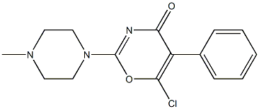 2-(4-Methylpiperazino)-5-phenyl-6-chloro-4H-1,3-oxazin-4-one Structure
