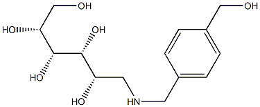 1-[4-(Hydroxymethyl)benzylamino]-1-deoxy-D-glucitol Structure