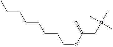 2-[Dimethyl(methyl)silyl]acetic acid octyl ester 구조식 이미지