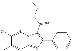 6-Chloro-7-methyl-2-phenylimidazo[1,2-b]pyridazine-3-carboxylic acid ethyl ester Structure