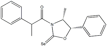 (4R,5S)-4-Methyl-5-phenyl-3-(2-phenylpropanoyl)oxazolidine-2-selenone Structure