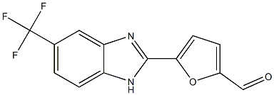 5-(Trifluoromethyl)-2-[5-formylfuran-2-yl]-1H-benzimidazole Structure