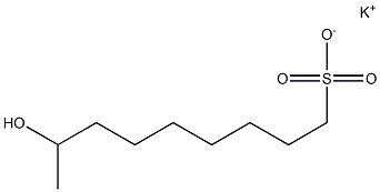 8-Hydroxynonane-1-sulfonic acid potassium salt Structure