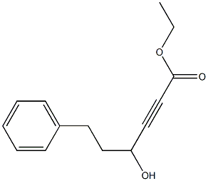 4-Hydroxy-6-phenyl-2-hexynoic acid ethyl ester 구조식 이미지