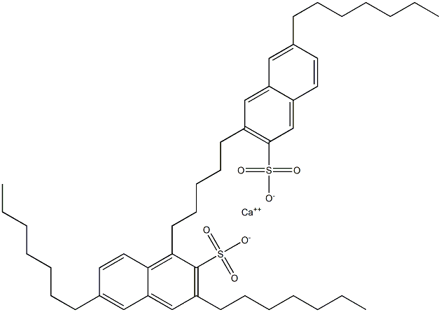 Bis(3,6-diheptyl-2-naphthalenesulfonic acid)calcium salt 구조식 이미지