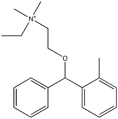 N-Ethyl-N,N-dimethyl-2-[(2-methylphenyl)phenylmethoxy]ethanaminium 구조식 이미지