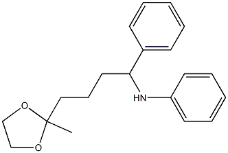 2-Methyl-2-[4-phenyl-4-(phenylamino)butyl]-1,3-dioxolane Structure