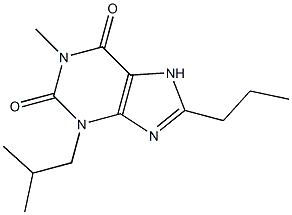 1-Methyl-3-isobutyl-8-propylxanthine Structure