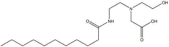 N-(2-Hydroxyethyl)-N-[2-(undecanoylamino)ethyl]aminoacetic acid 구조식 이미지