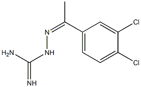 2-Amidino-1-[1-(3,4-dichlorophenyl)ethylidene]hydrazine 구조식 이미지