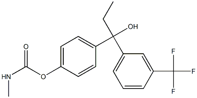 1-(3-Trifluoromethylphenyl)-1-(4-methylaminocarbonyloxyphenyl)-1-propanol 구조식 이미지