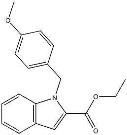 1-(4-Methoxybenzyl)-1H-indole-2-carboxylic acid ethyl ester 구조식 이미지