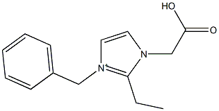 3-Benzyl-2-ethyl-1-(carboxymethyl)-1H-imidazol-3-ium Structure