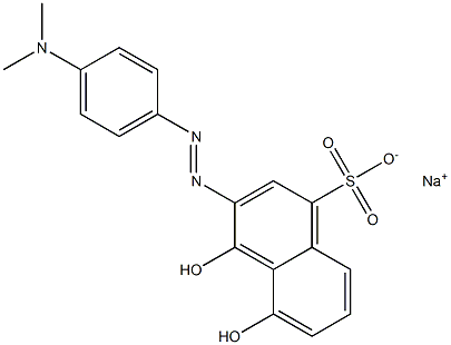 4,5-Dihydroxy-3-[[4-(dimethylamino)phenyl]azo]naphthalene-1-sulfonic acid sodium salt Structure