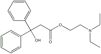 3,3-Diphenyl-3-hydroxypropionic acid 2-(diethylamino)ethyl ester 구조식 이미지