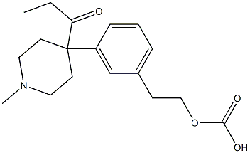 Carbonic acid 3-(1-methyl-4-propanoylpiperidin-4-yl)phenylethyl ester 구조식 이미지