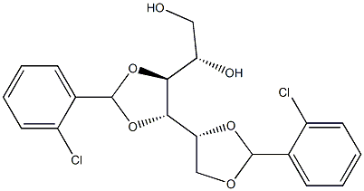 1-O,2-O:3-O,4-O-Bis(2-chlorobenzylidene)-L-glucitol Structure