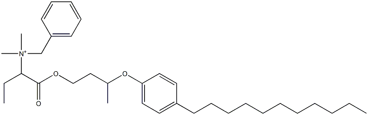 N,N-Dimethyl-N-benzyl-N-[1-[[3-(4-undecylphenyloxy)butyl]oxycarbonyl]propyl]aminium Structure