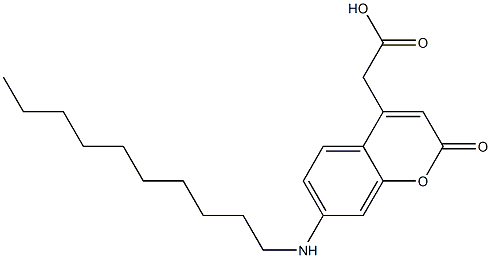 7-(Decylamino)-2-oxo-2H-1-benzopyran-4-acetic acid Structure