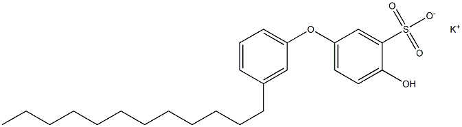 4-Hydroxy-3'-dodecyl[oxybisbenzene]-3-sulfonic acid potassium salt Structure