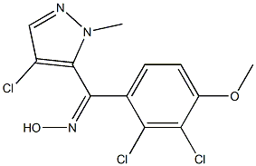 (Z)-(2,3-Dichloro-4-methoxyphenyl)(4-chloro-2-methyl-2H-pyrazol-3-yl) ketone oxime Structure