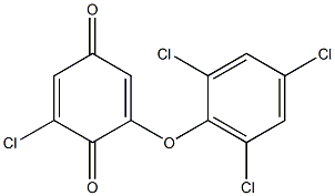 2-(2,4,6-Trichlorophenoxy)-6-chloro-1,4-benzoquinone 구조식 이미지