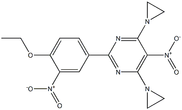 4,6-Bis(1-aziridinyl)-2-(4-ethoxy-3-nitrophenyl)-5-nitropyrimidine Structure
