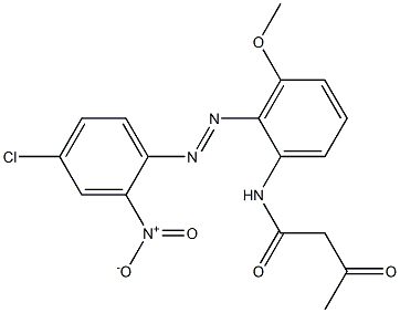 2-Acetyl-2'-(4-chloro-2-nitrophenylazo)-3'-methoxyacetanilide Structure