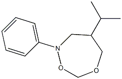 2-Phenyl-4-isopropyl-tetrahydro-1,6,2-dioxazepine Structure