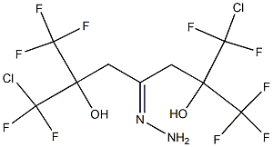 1,7-Dichloro-2,6-dihydroxy-2,6-bis(trifluoromethyl)-1,1,7,7-tetrafluoro-4-heptanone hydrazone 구조식 이미지