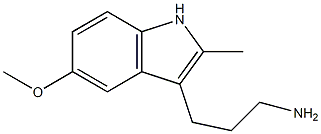 3-(3-Aminopropyl)-5-methoxy-2-methyl-1H-indole 구조식 이미지