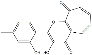 2-(2-Hydroxy-4-methylphenyl)-3-hydroxycyclohepta[b]pyran-4,9-dione 구조식 이미지