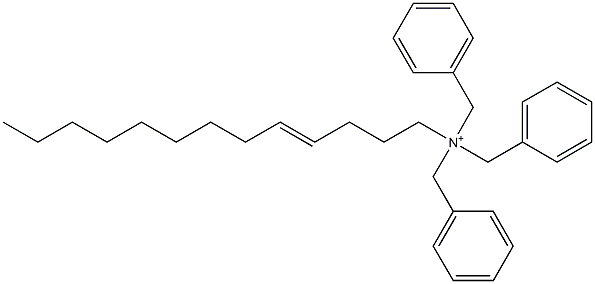 (4-Tridecenyl)tribenzylaminium Structure