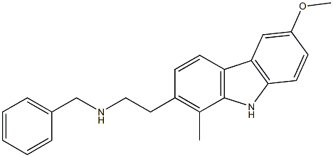 6-Methoxy-1-methyl-N-(phenylmethyl)-9H-carbazole-2-ethanamine 구조식 이미지