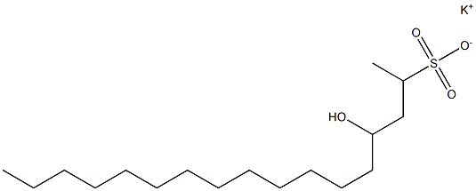 4-Hydroxyheptadecane-2-sulfonic acid potassium salt Structure
